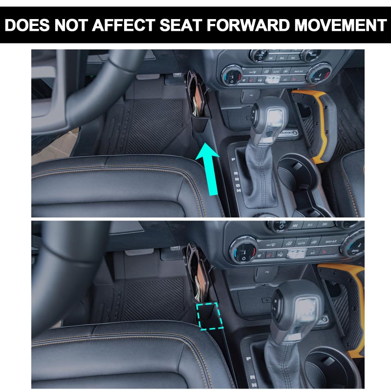 TOPINSTALL Gear Shifter Organizer - Compatible with 2021-2025 Ford Bronco, Center Console Gear Side Storage Box Tray Interior Accessories for Bronco 2/4-Door - Image 3